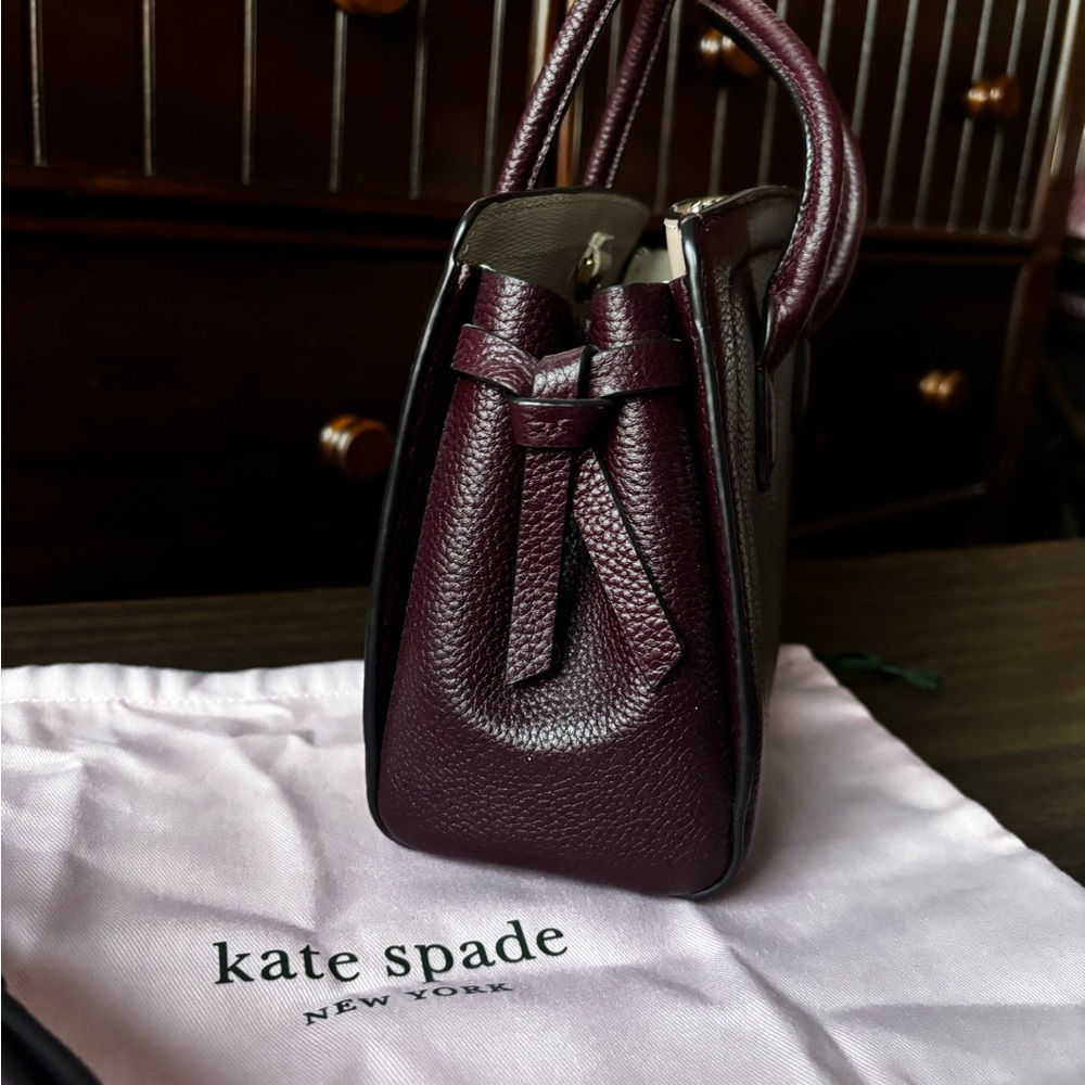 Kate Spade Knott Mini Satchel Plum Grenache - Picture 8 of 11